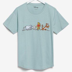 Disney Winnie the Pooh Flower Embroidered T-Shirt Eeyore Tigger Piglet